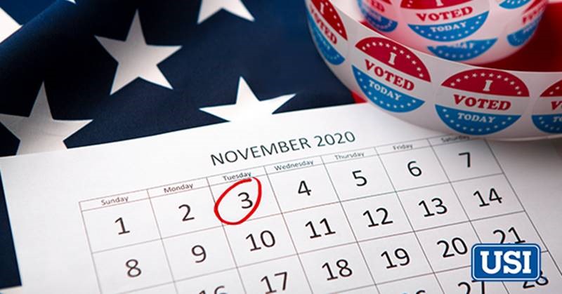 USIIns's tweet photo. At USI, we believe every voice matters. That’s why we’ve designated #ElectionDay on November 3, 2020, as an additional paid holiday for all of our more than 8,000 team members across the U.S. to ensure they can safely cast their ballots and make their voices heard. https://t.co/poWXJTgXm9
