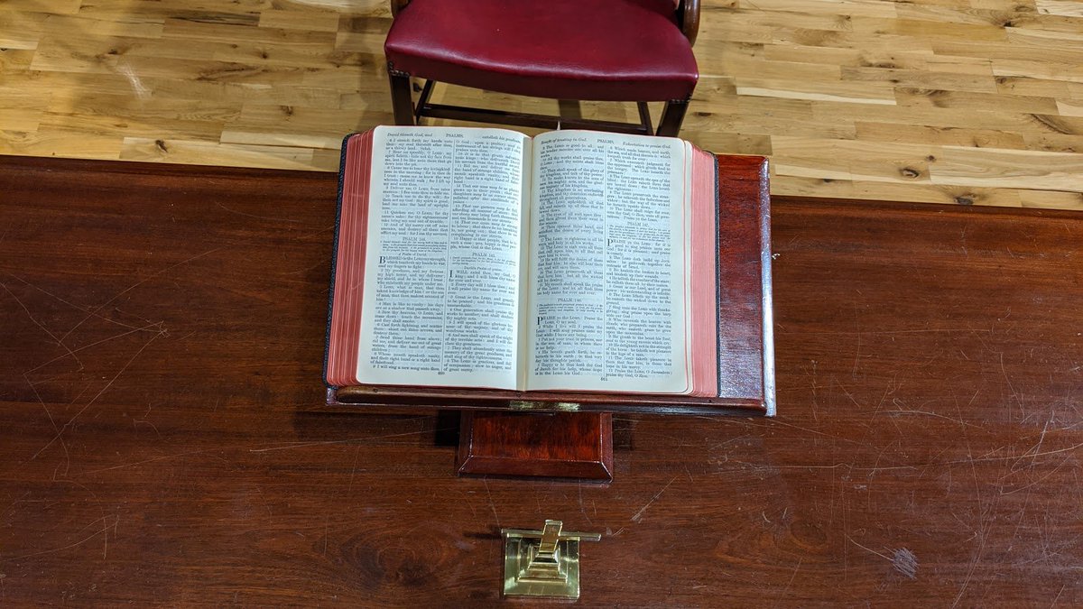 The Bible that was sat on the altar when I arrived turned out to be a Family Bible, recording over 100 years of Births, Deaths, and Marriages. I flagged this up to the Minister, and he opened it, exclaimed "Oh! It's the [redacted] Family!" and promised to get it back to them.