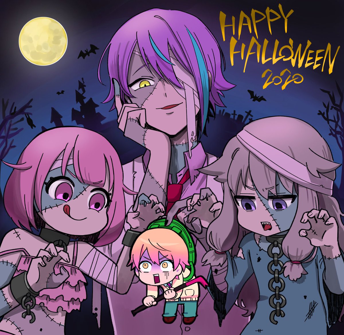 ワンダショでハロウィン絵と司くんが驚くだけの漫画
#prsk_FA 