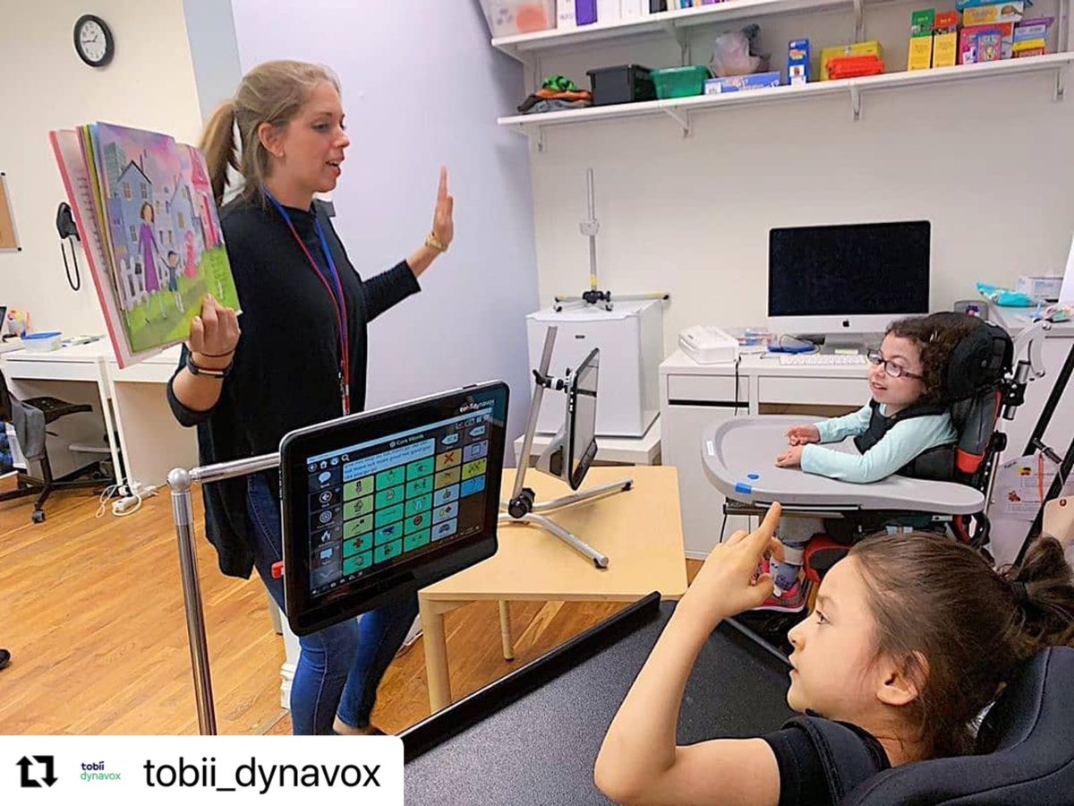As a communication partner remember to wait, let them finish their sentence. Ask open ended questions. Be respectful. Ensure the Ensure their is space for their device and provide eye contact. @TobiiDynavox 
Source: assistiveware.com/learn-aac/foll…
#aacawarenessmonth #slp2b #studentslp
