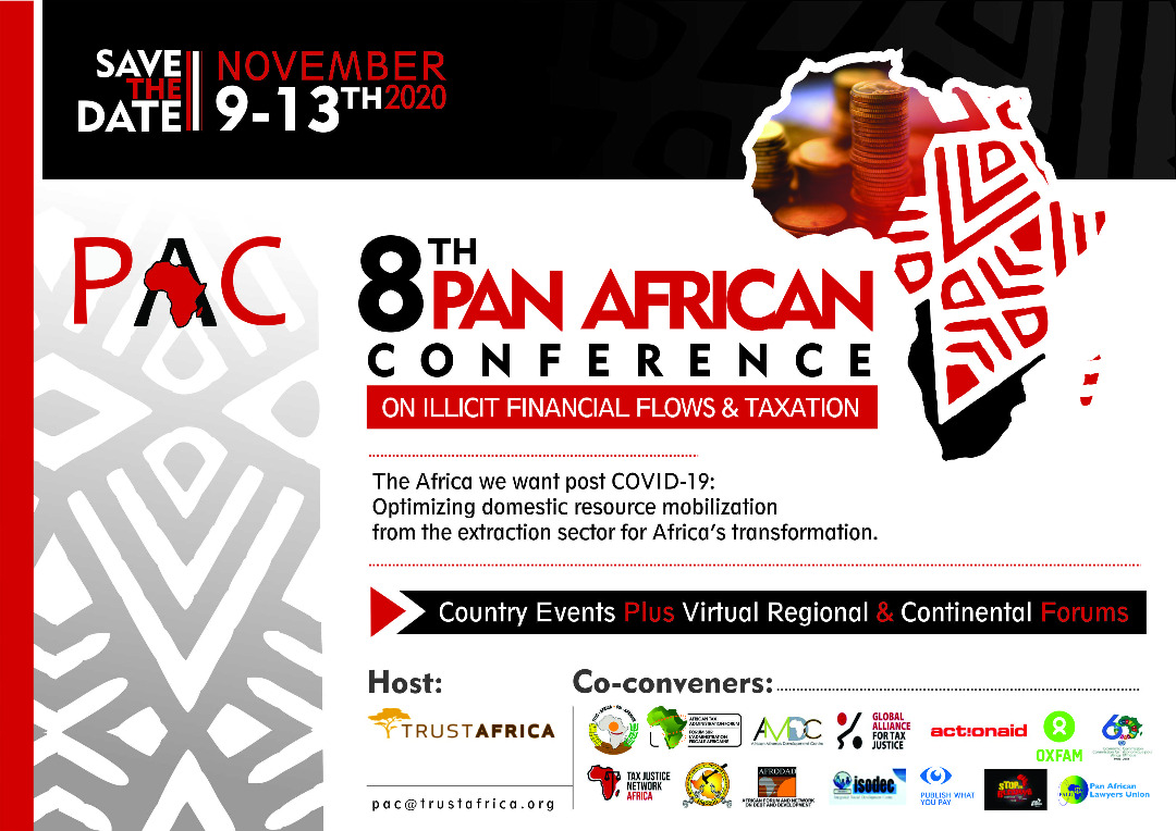 alvinmosioma's tweet photo. Registration for the 8th Pan African Conference on IFF &amp; Tax is open: https://t.co/cwOxIyeMrZ
Please register &amp; spread the word. You'll not want to miss this year's exciting weeklong  multi-stakeholder, multi-country, multi-channel event.  @TaxJusticeAfric #PACIFF2020 @GA4TJ https://t.co/FJPhguWmaA