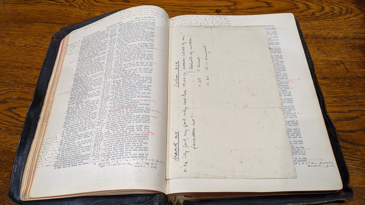 The sheer volume of the annotations, and the content of those that we could read, made us assume that the Bible had belonged to one of the Ministers of the church. "Who was he?" we wondered aloud. "Did he know he was a nerd? Did the congregation appreciate the work he put in?"