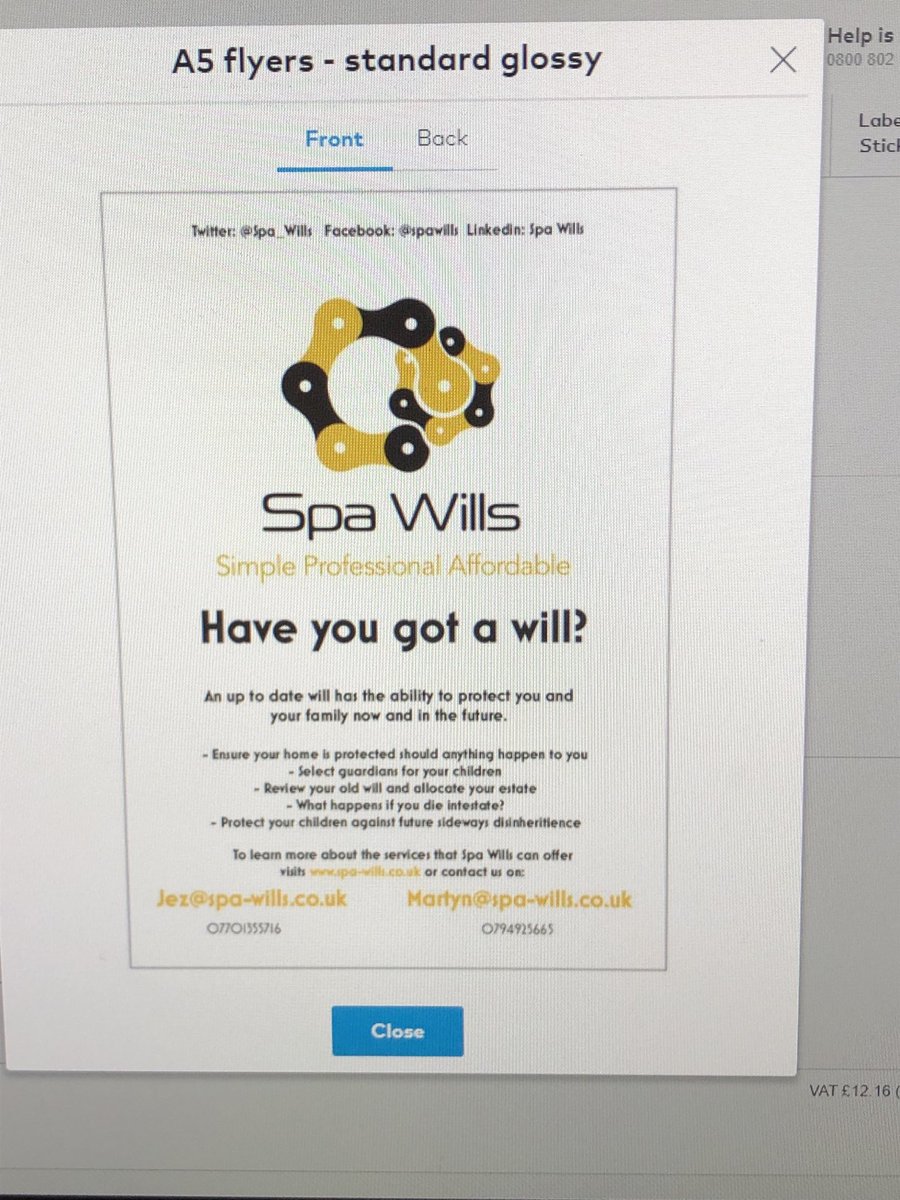 spa_wills's tweet photo. Have you got a will? Our new flyers are arriving  next week #spawills #SimpleProfessionalAffordable #estateplanning https://t.co/APUKJACWEd