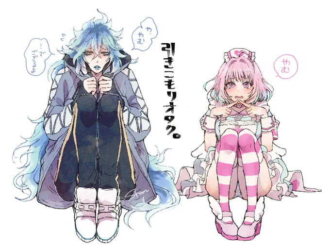まだ私が亻デアに出会ったばかりの頃に描いたやつ顔と髪の描き方に迷いが見える(過去絵を晒してお絵描きした気分になるアレ) 