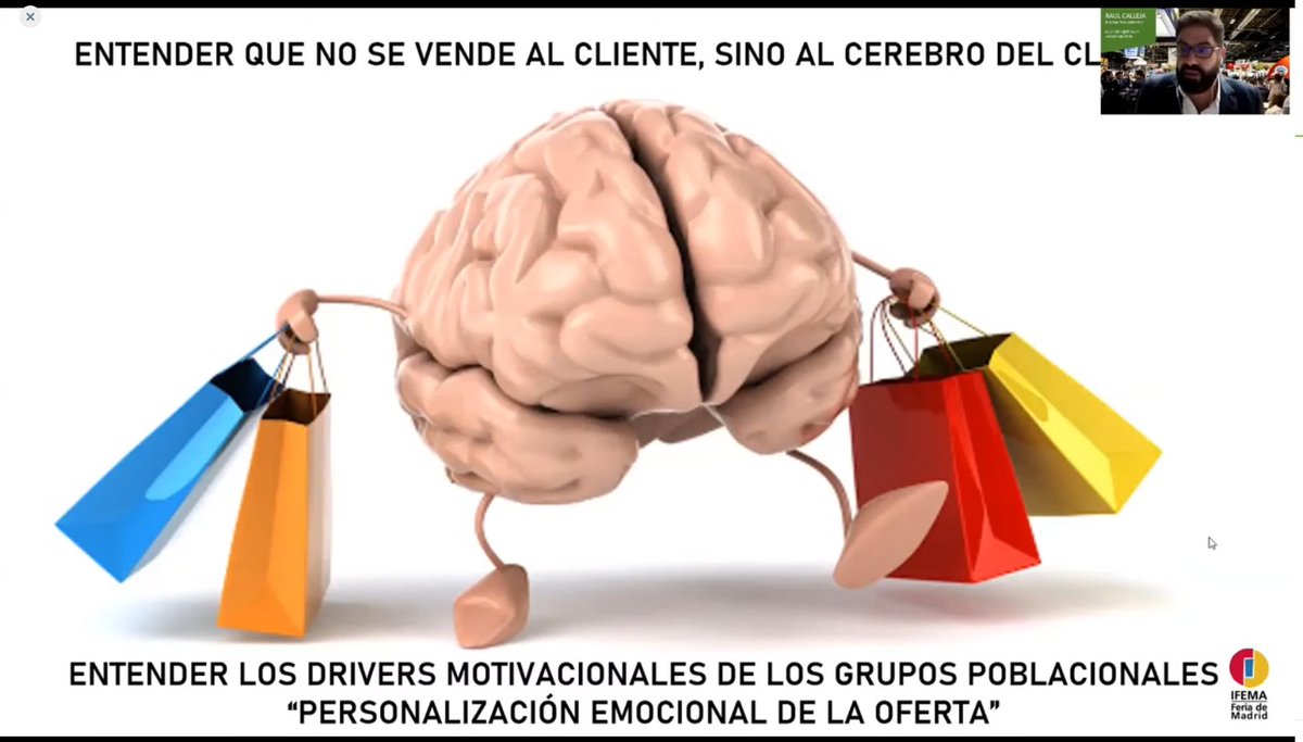 fruittoday's tweet photo. "No se vende al cliente, se vende al cerebro del cliente"
@raul_calleja @FruitAttraction @SweetOnionReal @jumosol #ViveFruitAttraction
#DistintooExtinto https://t.co/innur4ubZG