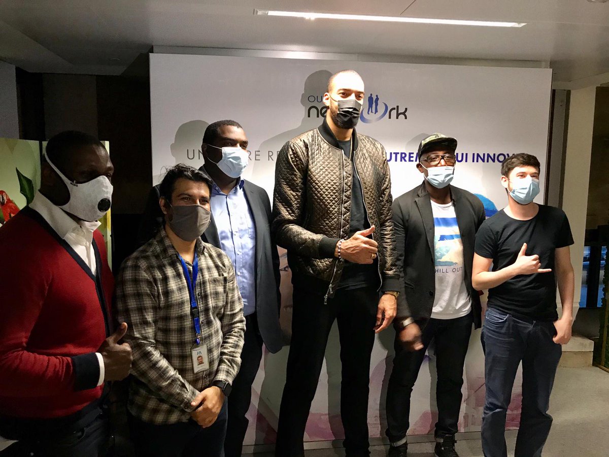 outremernetwork's tweet photo. So proud to meet the @NBA Star @rudygobert27 &amp; @CrescendoMgt in @joinstationf Thx for your visit on our program for overseas &amp; african startups : @outremernetwork ! #blackentrepreneurs https://t.co/40yKbAw1z6