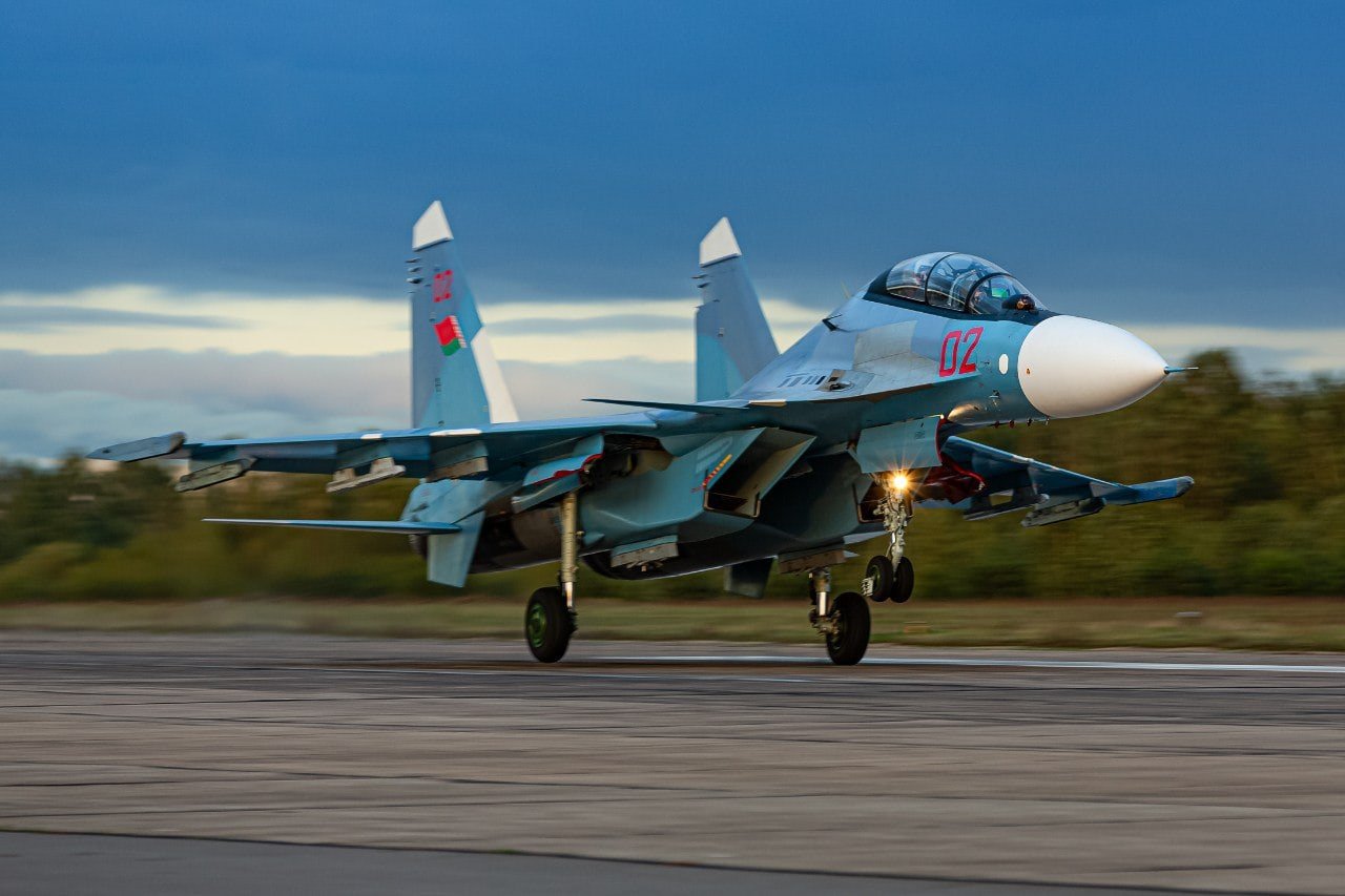 Су-30см Белоруссии Баранович