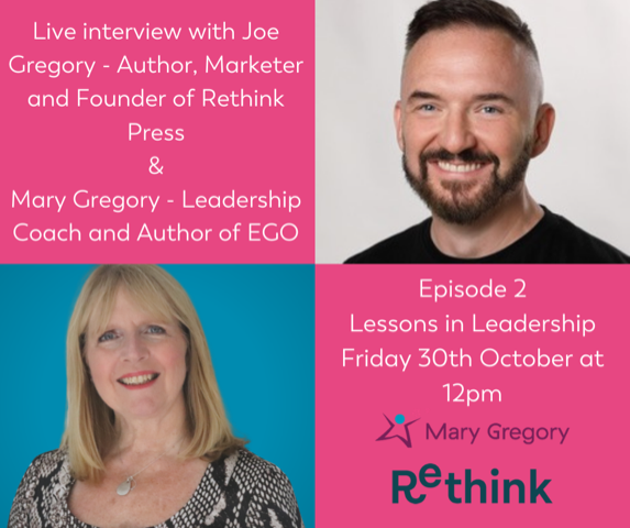 Rethink's Joe Gregory is joining @MaryEGregory for #LessonsinLeadership at 12.00 today... facebook.com/egoleadershipc…