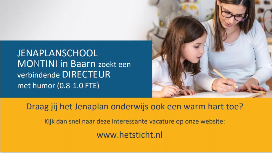 SimoneScholten's tweet photo. Ben jij de directeur waar onze Jenaplanschool naar op zoek is? Reageren kan tot 9 november. https://t.co/Cv2mk49ZLE