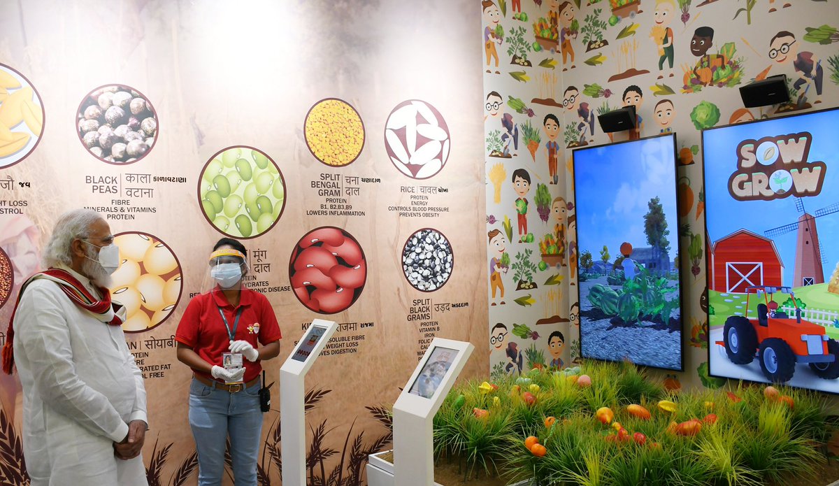 Sharing some glimpses from the Children Nutrition Park, which was inaugurated today in Kevadia. This Park seeks to harness technology in order to spread awareness on nutrition and healthcare. https://t.co/xxwANqiwkl