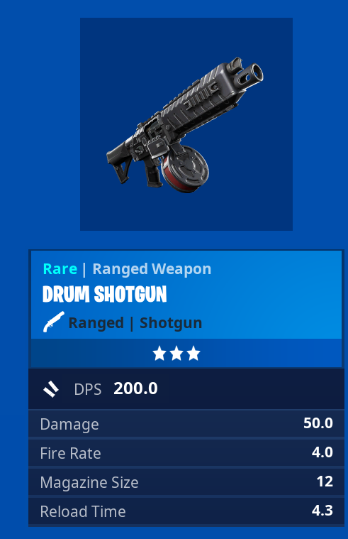 TheAweDam's tweet photo. I love the drum shotgun but....
12 rounds is a little much for this game I'm making.
@FNCreate
#FortniteCreative #WeaponCustomization #PrettyPlease https://t.co/hrZoR4Kcnq