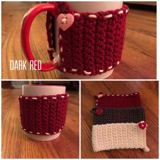RCrocheting's tweet photo. Reusable crochet standard size coffee mug cozy

#giftideas #secretsanta #CoffeeAddict #handmadegifts #giftsforher 

https://t.co/PKyihuICD2 https://t.co/z5klaFODot