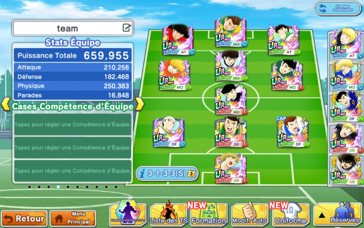 tomate_jus's tweet photo. #CaptainTsubasaDreamTeam 
La petite équipe "full power" vieillissante a plutôt bien tenu le choc  pour le petit retour en PVP sur la Cup Light. Au final, les matches les plus simples étaient contre les SS, ils semblaient perdus sans leurs liens/HA à gogo. https://t.co/L4zyRm7pve
