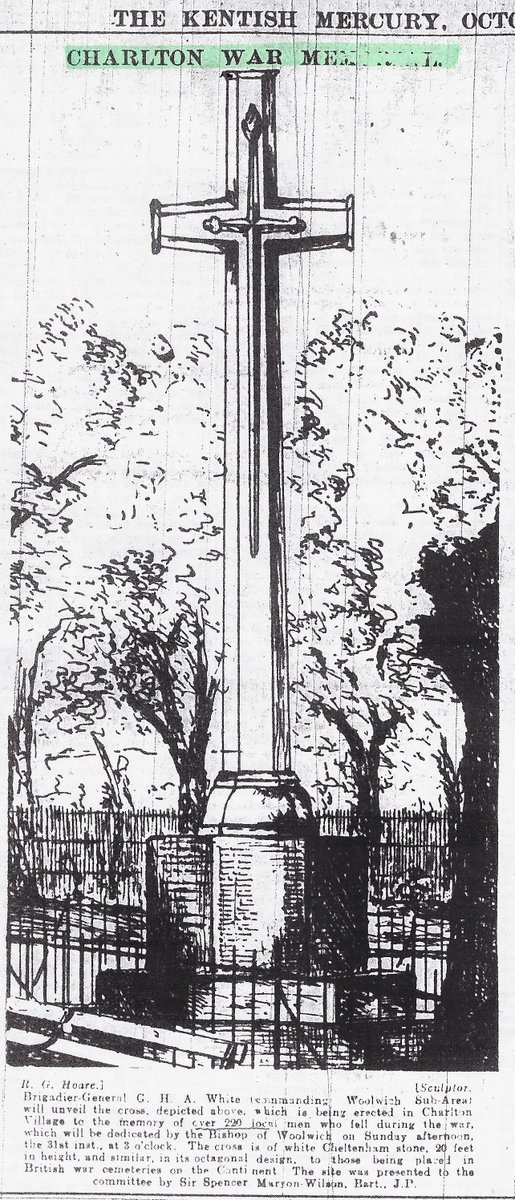 Nearly 100 years ago, the Charlton War Memorial was unveiled. The land was donated by Sir Spencer Maryon-Wilson who lived @charlton_house 220 local man are named on the memorial which was listed in 2016 #RemembranceDay #Charlton @WarMemorials @HistoricEngland @HeritageHels