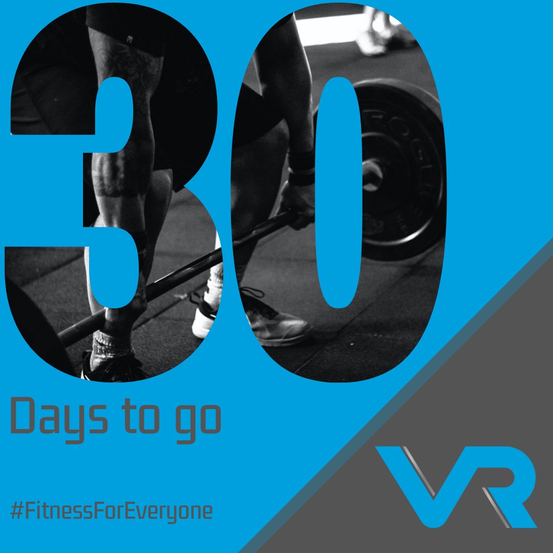 30 days to go... It’s not long now until we open our doors and welcome our first members into the VR Leisure family. #FitnessForEveryone