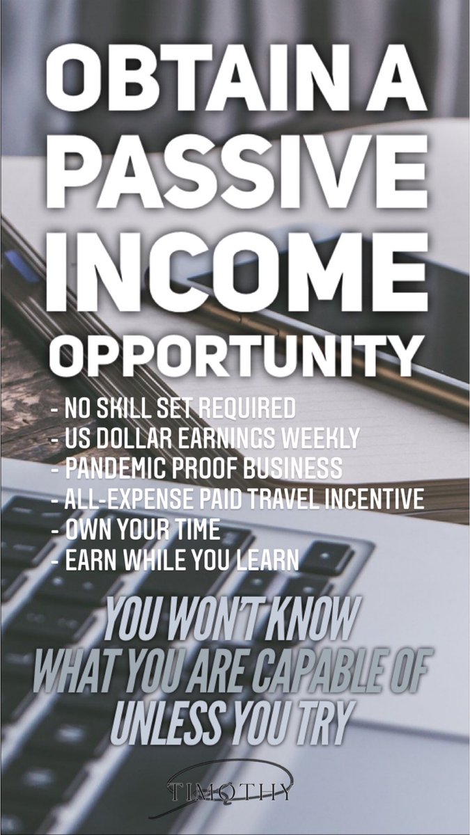 timothyrobes's tweet photo. Expanding my online biz! Who wants to earn additional USD weekly? 😉 https://t.co/cadqf5PWn6