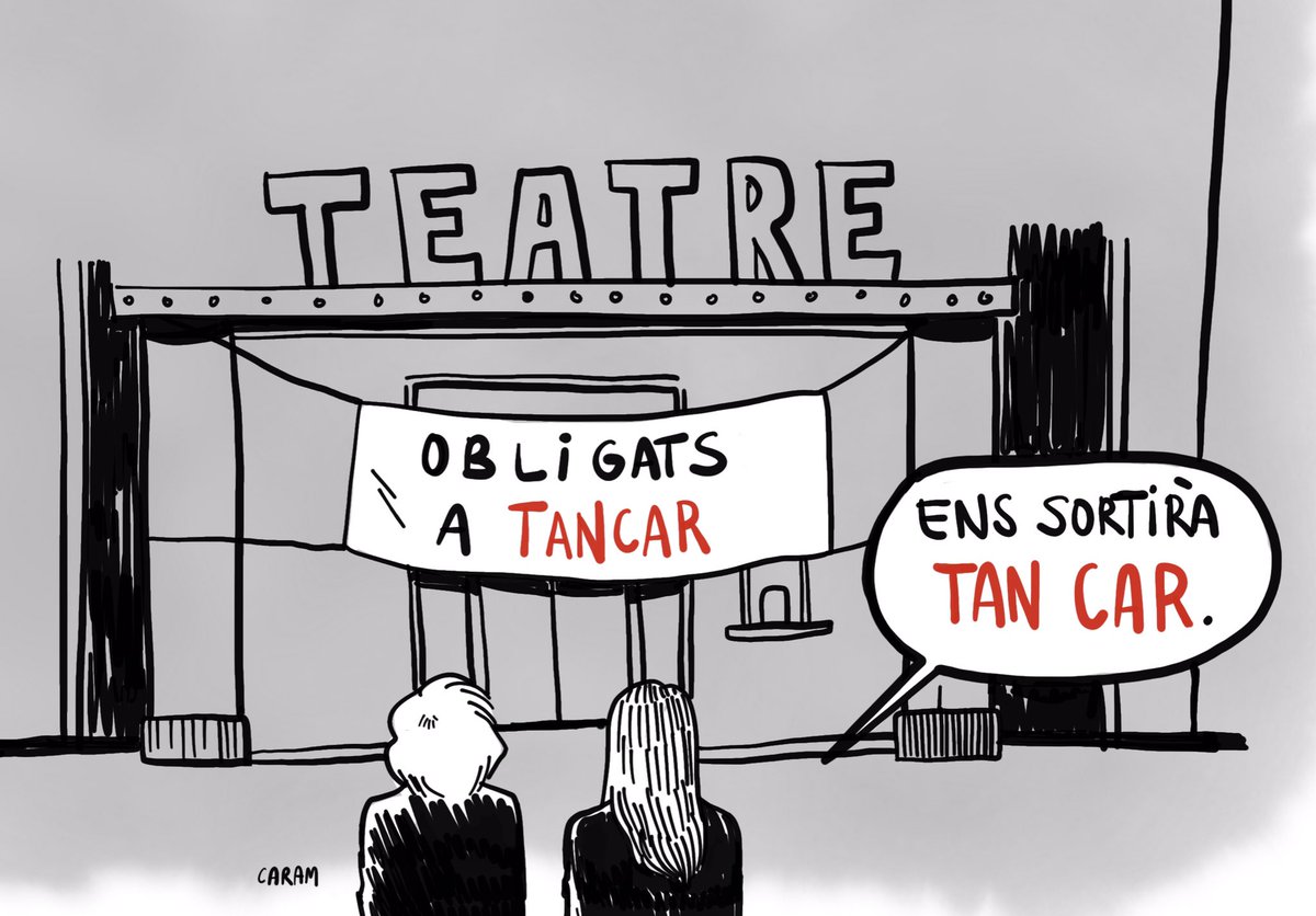Obligats a tancar. #caram #teatre #vinyetes