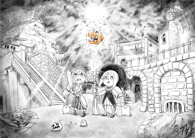 イタズラカボチャを捕まえた!
#Halloween2020
#HappyHalloween 
#ハロウィン
#ハロウィン2020 
#ハロウィンイラスト 
#ハロウィンお絵描き大会202 