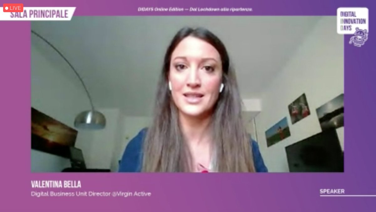 virginactiveIT's tweet photo. "Digitalizzazione Virgin Active = nuove figure professionali per ideare, creare e pubblicare i contenuti ONDEMAND. Digital strategist e marketer, sales, content creator e #LiveTrainer che con i loro workout allenano infiniti utenti." Valentina Bella ai @DIDAYSIT. https://t.co/moQiPSyqhn