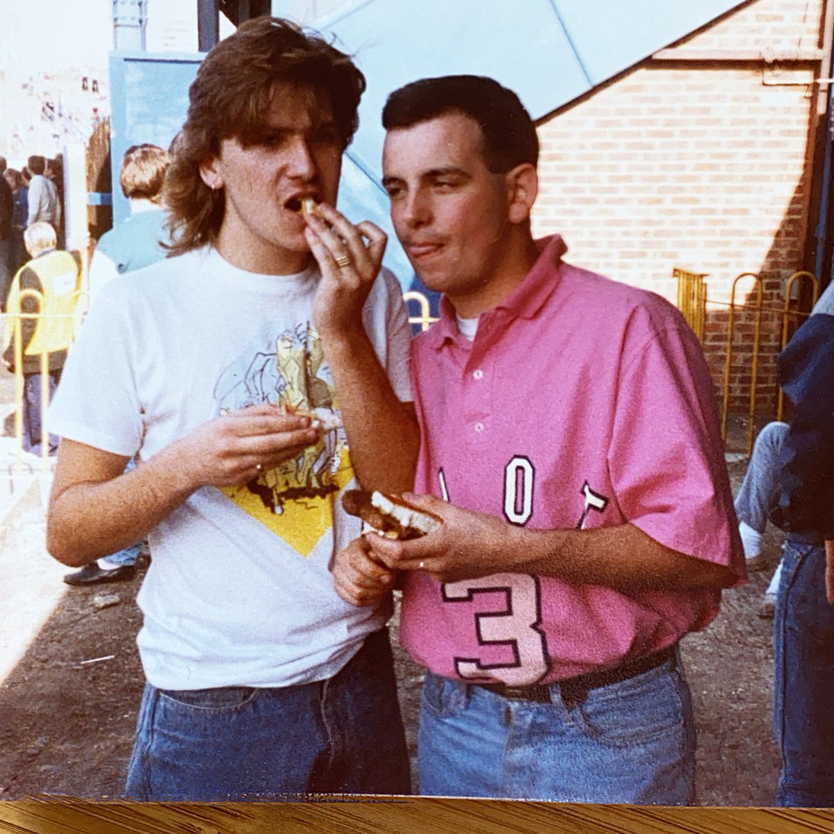 The food wasn’t great. But nowhere in the mid 80s was. Pizzaland was as continental as it got. Here’s me (with my pal Ian who the cabby wouldn’t drop me off with) enjoying the veggie option - a roll with ketchup.