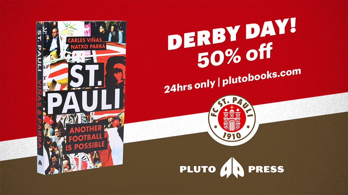 ⚡️ 𝑰𝑻'𝑺 𝑫𝑬𝑹𝑩𝒀 𝑫𝑨𝒀! ⚡ For 24hrs only, ST PAULI: ANOTHER FOOTBALL IS POSSIBLE by @CarlesVinyas and @Natxo_Parra (w/ foreword by @DenizDersimNaki) is 50% OFF. #fcsp #hsvfcsp #Hamburgistbraunweiss 🔗 plutobooks.com/9780745340906/…