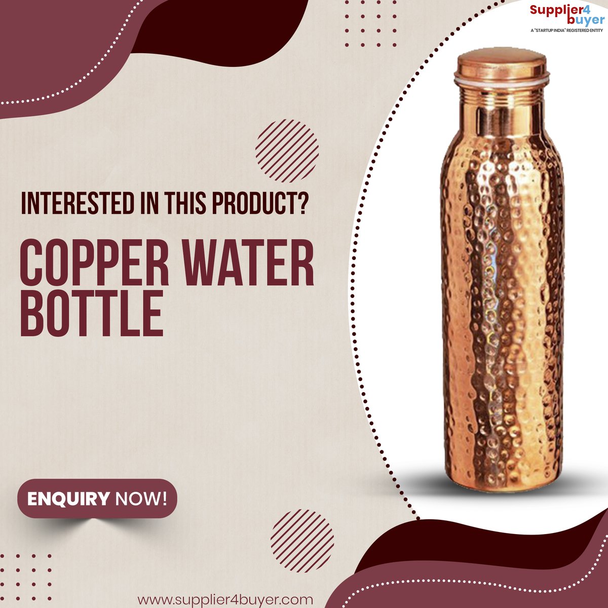 supplier4buyer's tweet photo. ⚡Attention Serious #Buyers - If you are looking for
100% genuine #WholesaleTrader of #CopperWaterBottles, #Mugs & #GiftSets, and more at a very competitive price, you have come to the right place.
Join now @supplier4buyer - India's Largest #SMEPlatform https://t.co/v67XjaYE5u https://t.co/sh6JhPcH53