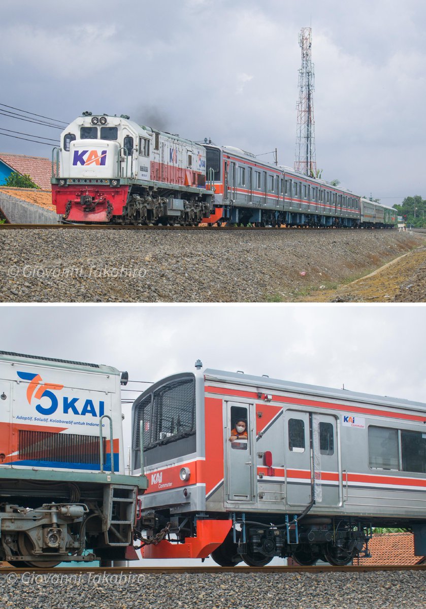 Giovvxz's tweet photo. Sebelum kepentok jembatan wkwkwk, pengiriman KRL JR 205 menuju Klaten.
#fotosepur #JR205 https://t.co/qvr26uZj1b