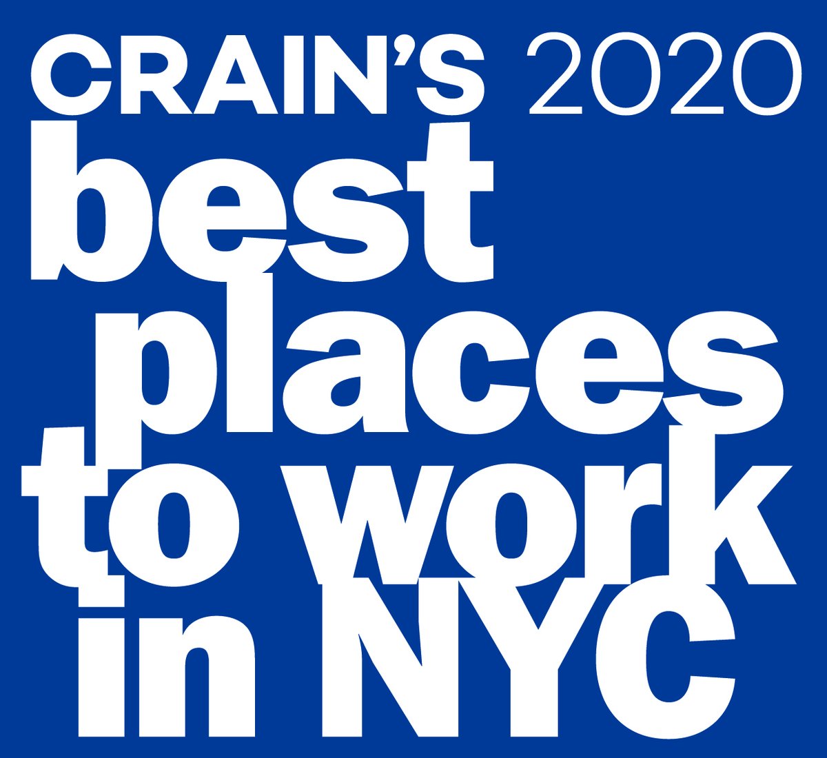 Congratulations to our NY team! Our office has been named one of the 2020 100 Best Places to Work in New York City by @crainsnewyork for the second consecutive year. #TeamCBIZ #workplace #NYC #CrainsNY