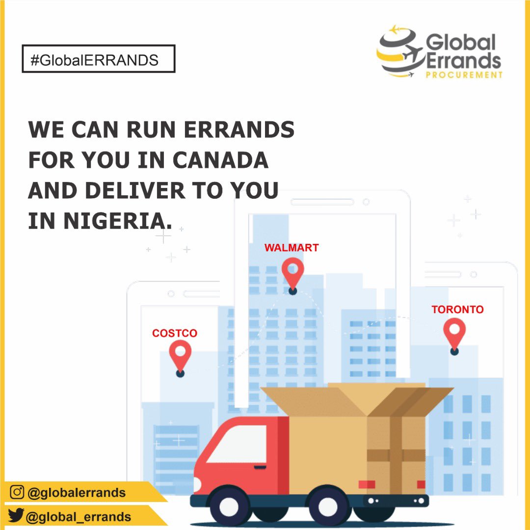 global_errands's tweet photo. Are you a vendor that imports goods from different countries of the world to sell in Nigeria?
We can be your trusted errand partner in Canada.
We can help you shop from Canada and ship directly to you in Nigeria either via sea or air.
#globalerrands #shopabroad #logistics https://t.co/4OX6KajVqf