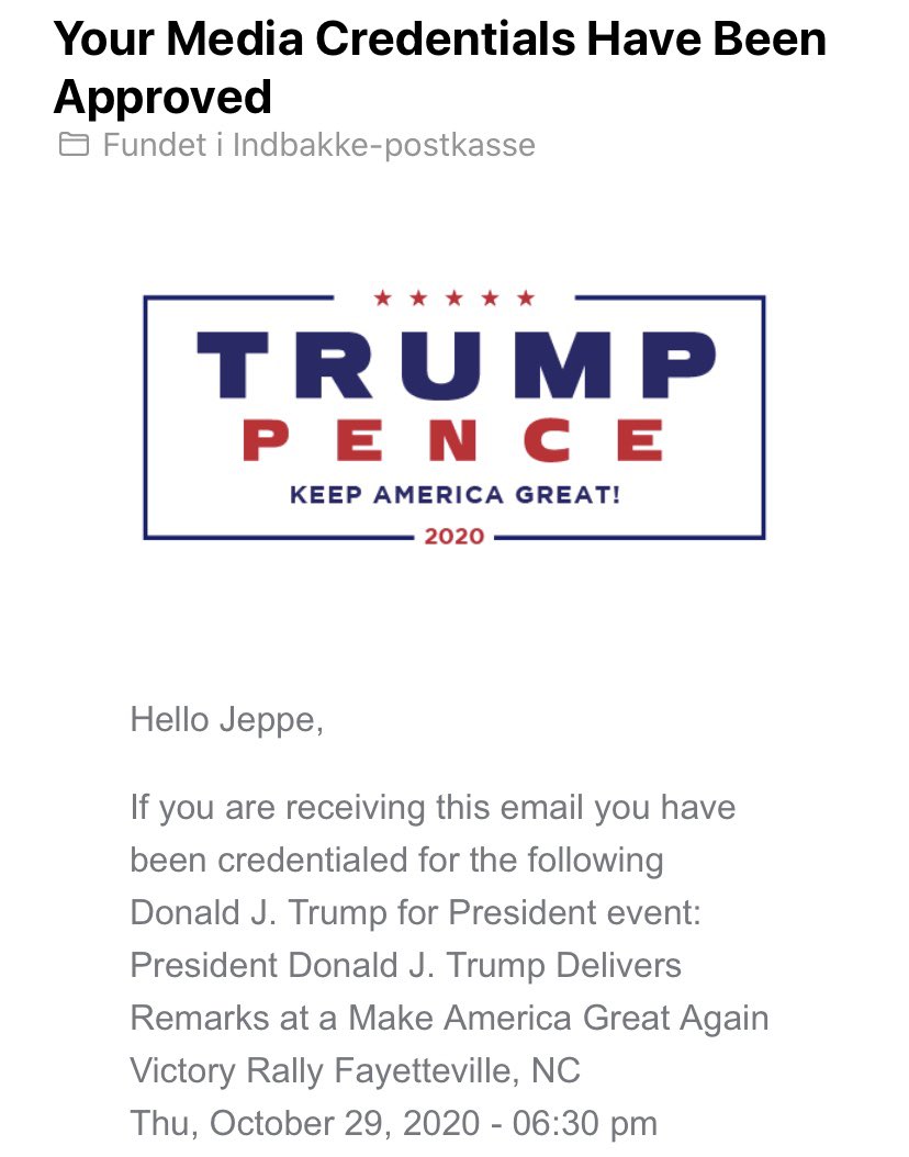 I got an e-mail. This e-mail.  #USElection2020