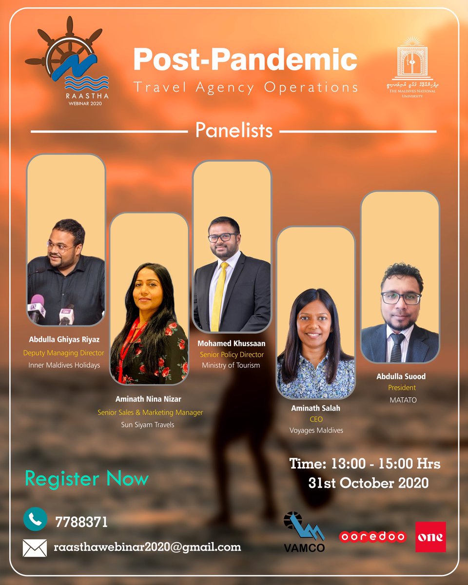 yomabrw's tweet photo. Join us as we explore the market opportunities and challenges with our very distinguished penalists as an attempt to rejuvenate the travel agency business in the country
Register Now: https://t.co/IjqL8MIC4g
#raastha2020 #aarasthukurama #LetsRebuild #sunwillshineagain https://t.co/K29kZkGWDr