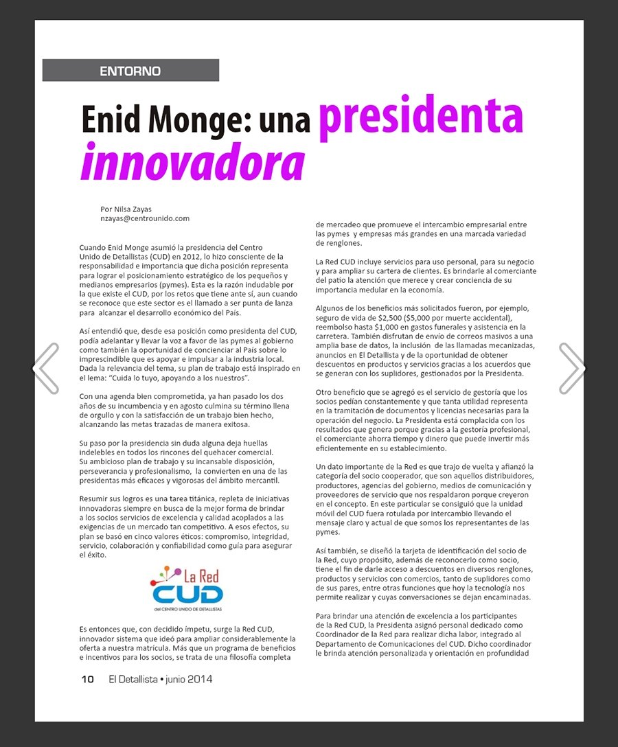 enid_monge's tweet photo. Les comparto parte de mis logros como Presidenta del Centro Unido de Detallistas- en favor de los PYMES. La ley 62 para obtener permisos en 24 horas. Hacía eso vamos. Soy Enid Monge y  cuento contigo el 3 de noviembre.  #SiempreTrabajando
#LiderConTrayectoria https://t.co/VCldnnvxjr