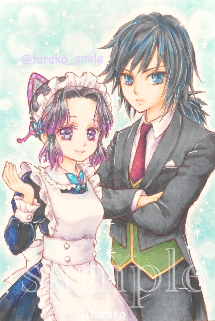 富岡義勇 義勇 しのぶ コピックで描いたアナログイラストです メイド服 Amp 執事 タラコのイラスト 富岡義勇 義勇 しのぶ コピックで描いたアナログイラストです メイド服 Amp 執事 タラコのイラスト