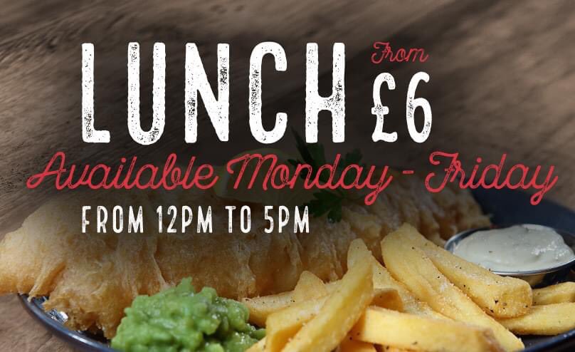 Our super lunch menu is served from noon until 5pm Monday till Friday