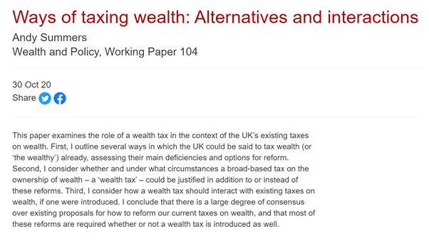 Why not just reform existing taxes on wealth?  https://www.wealthandpolicy.com/wp/104.html This one is by me!