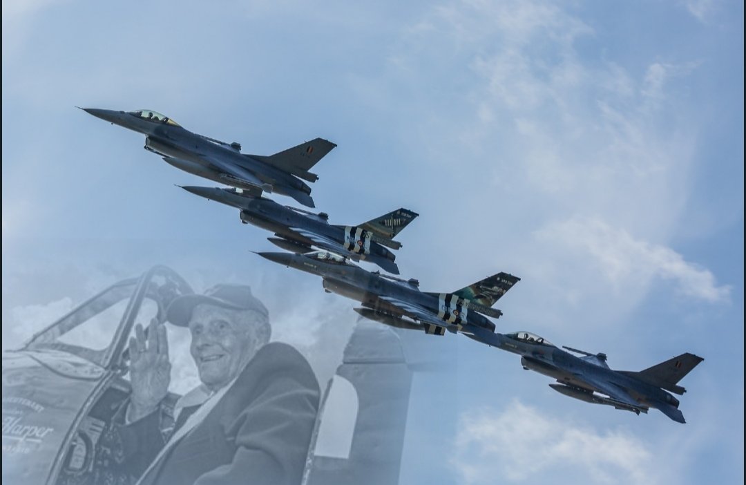 Om 13:30 zal een formatie van 4 F-16 vliegtuigen van de <a href="/BeAirForce/">Belgian Air Force🇧🇪</a> Strombeek-Bever overvliegen, gevolgd door een Spitfire, om de laatste eer te bewijzen aan 'Jeff' Moureau, de laatste 🇧🇪 WW2 jachtpiloot. De formatie zal op een hoogte van 300m ten NW van Brussel te zien zijn.