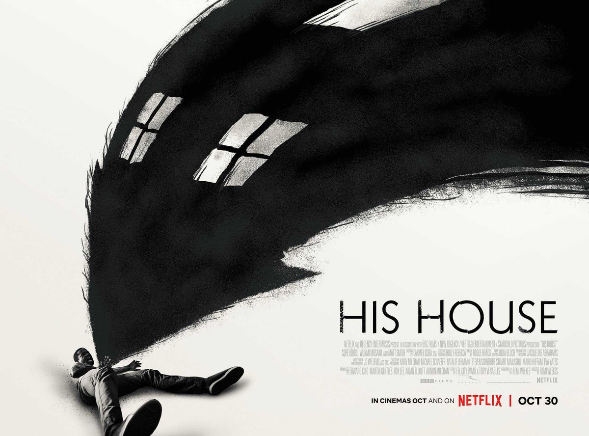 BOO It’s the spookiest of all the weekends, so here’s a thread of horror/horror adjacent films you can watch ~now~ on Netflix.First up, HIS HOUSE (2020) – in which a refugee couple struggle to adjust to their new home that has an unspeakable evil lurking beneath the surface.