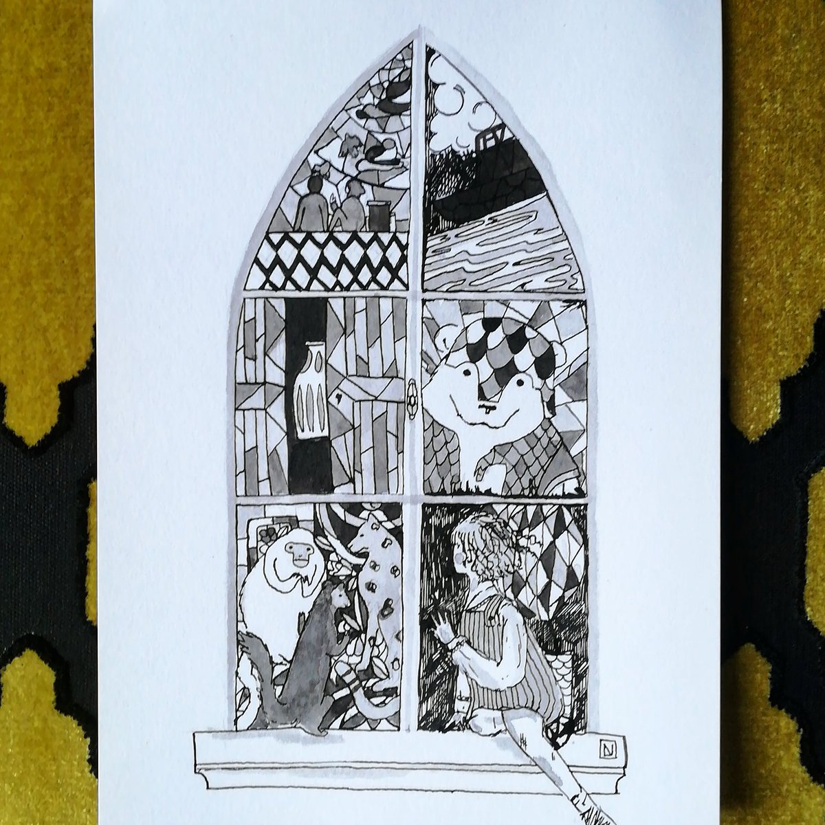 GroovyManatee's tweet photo. It's almost the end of Inktober : day 30 is an excuse to pay tribute to His Dark Materials, Lyra, Pan and of course @PhilipPullman #inktober2020 #hisdarkmaterials #BookTwitter https://t.co/hEkQciVcrH