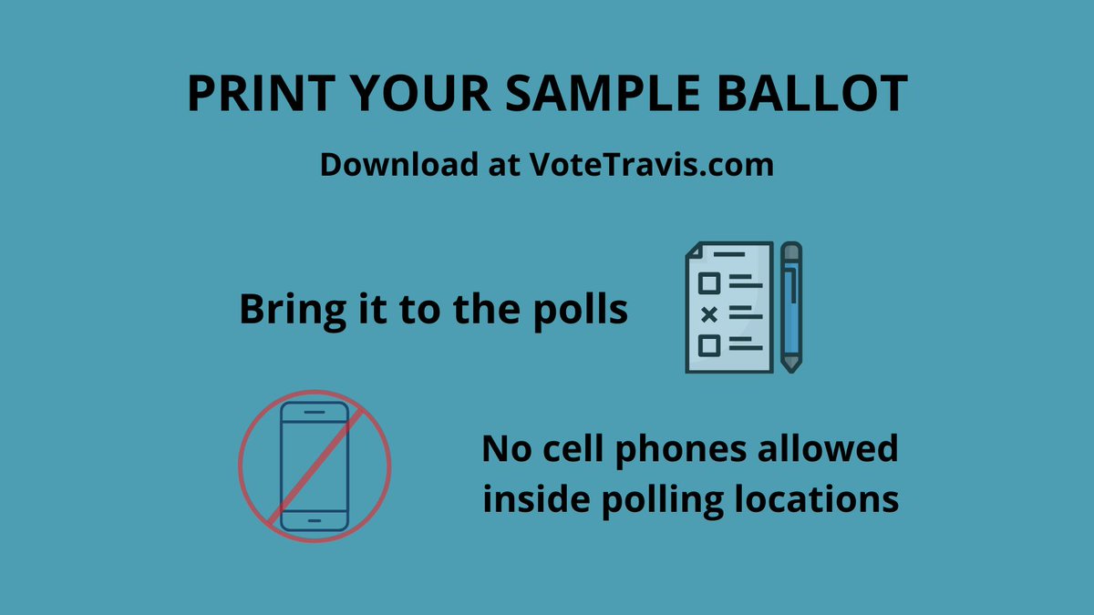 Cell phones aren't allowed within 100 ft of a polling place entrance. Pro tip: print your personal sample ballot and bring it with you to vote.