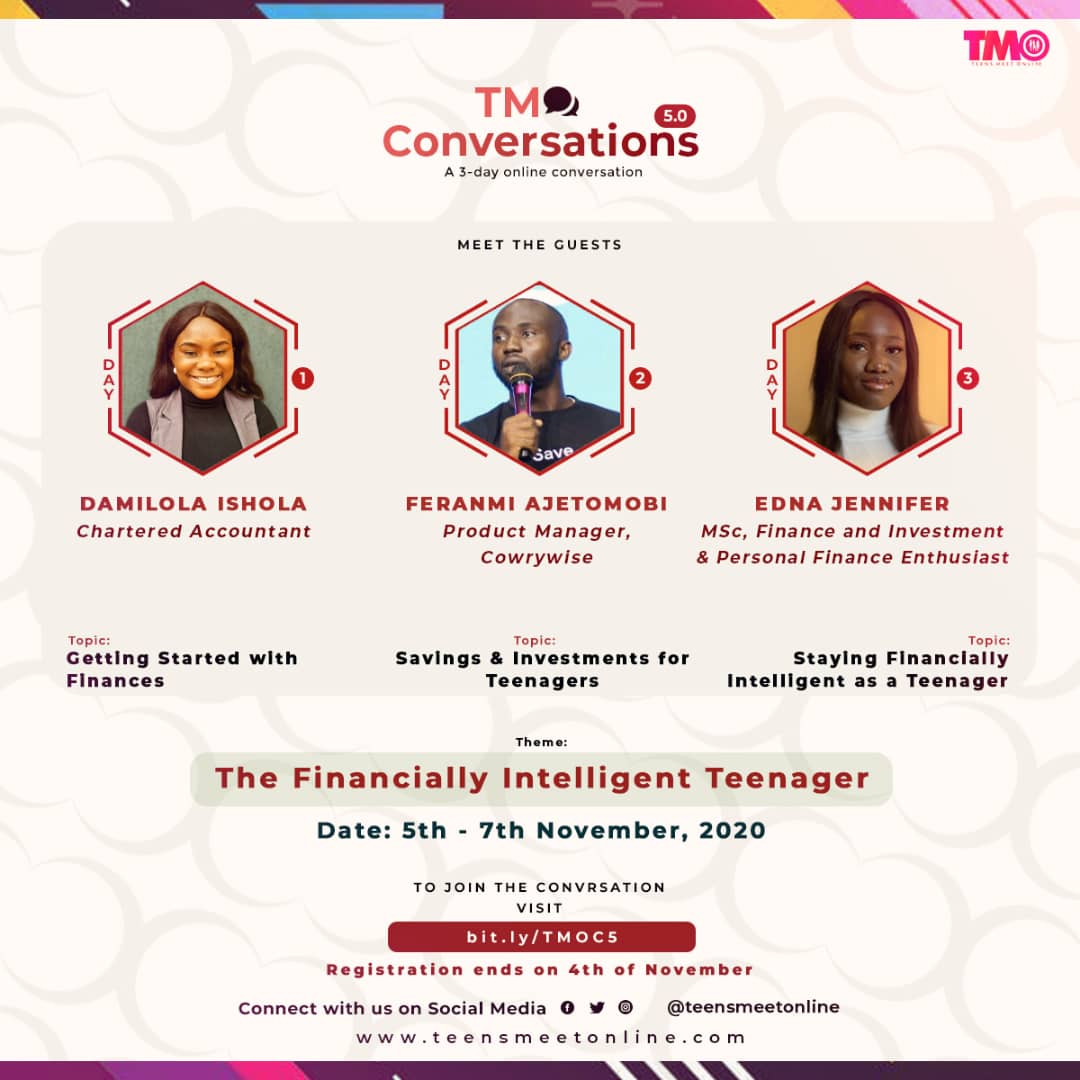 teensmeetonline's tweet photo. Registration for #TMOC5.0 is now open!
To join https://t.co/jm1K9LFI04
Register now!!
You don't want to miss this year's TMOC. It's going to be magicalπ
Tell a friend, to invite a friend, to tell another friend. Growing together!πͺ
#TMO
#TMOC5
#dearteen
#financiallyintelligent https://t.co/GBb4s1qTUF