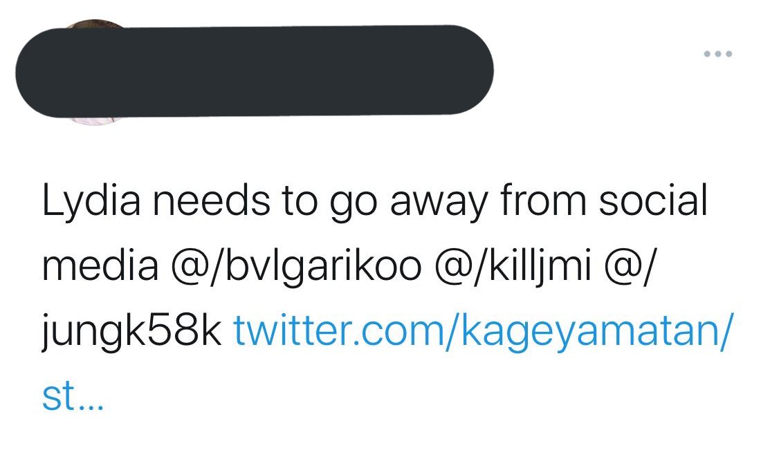 First of all bvlgarikoo (also known as lydia) is an account that has previously engaged in T/H anti behavior and been following several T/H antis and have been called out for it several times on different accounts given in the picture below