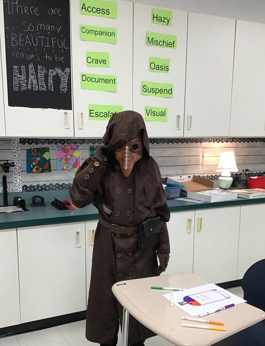 MrsBocian's tweet photo. Nothing better than dressing up and making elixirs in ELA class.  As the kids would say- it's Potions with Mrs. Bocian! @PdaleSD #fabfifthgraders https://t.co/tgUy5thYtf