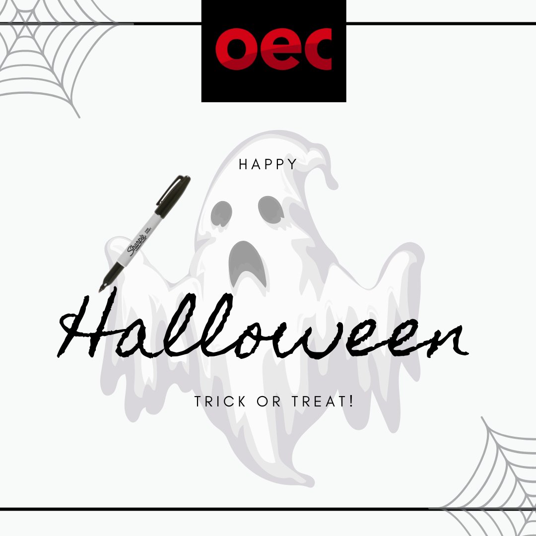 oecbusiness's tweet photo. Happy Halloween ghosts and ghouls! Have a scary good time! #oec #workplacesolutions #halloween https://t.co/xfICtBrpaY