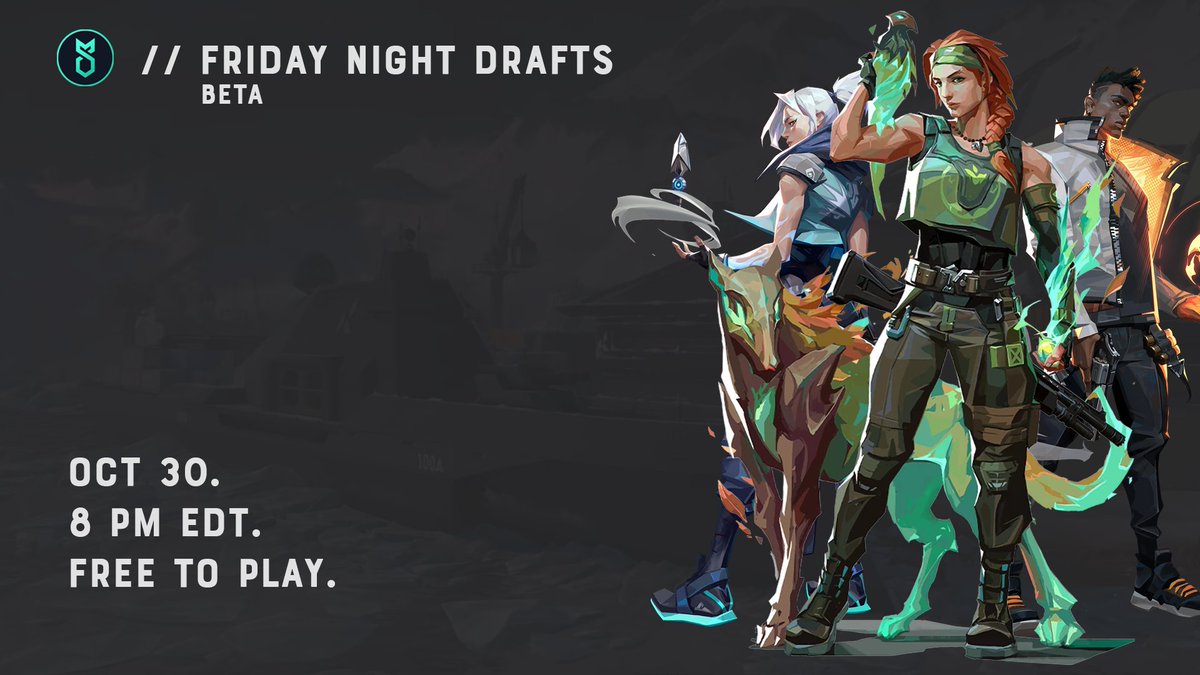 Agents! Join us tonight for our first ever #VALORANT Friday Night Drafts!

Sign up: 30bomb.gg/draft-tourname…
Discord: discord.gg/RSMNyfE