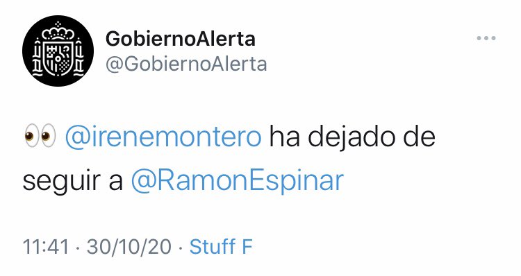 RamonEspinar's tweet photo. Los dos primeros unfollow son legítimos. Todo el mundo tiene derecho a un berrinche cuando mete la pata y lo pasa mal.

El tercero no es tan simpático, porque revela que Irene Montero confunde sus redes personales con las de las instituciones públicas. Y esas no son suyas. https://t.co/SQw4Xqh6zZ