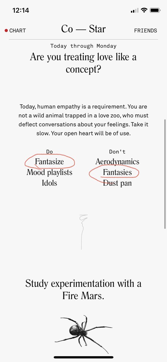 Which is it, horoscope? Do I or don’t I? Also, how do I avoid aerodynamics?