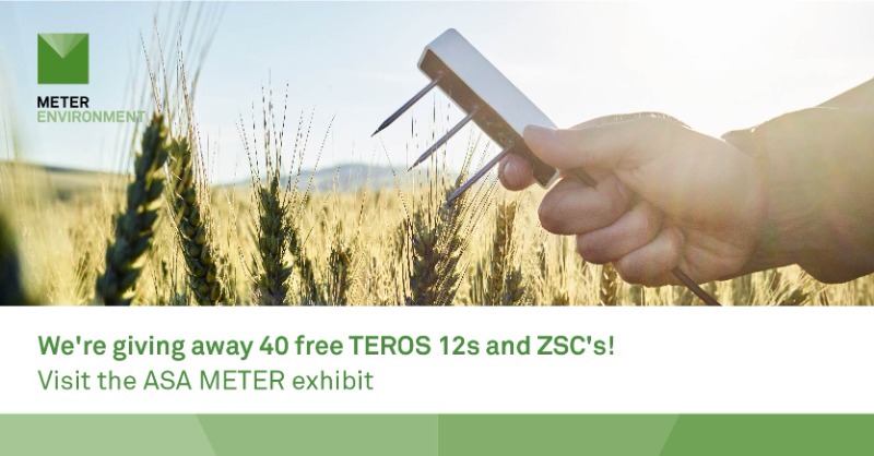 meter_env's tweet photo. Going to @ASA_CSSA_SSSA Annual Meeting? Visit us at the METER exhibit! We're giving away 40 free TEROS 12s and ZSC's! https://t.co/P3tTSrC1E5