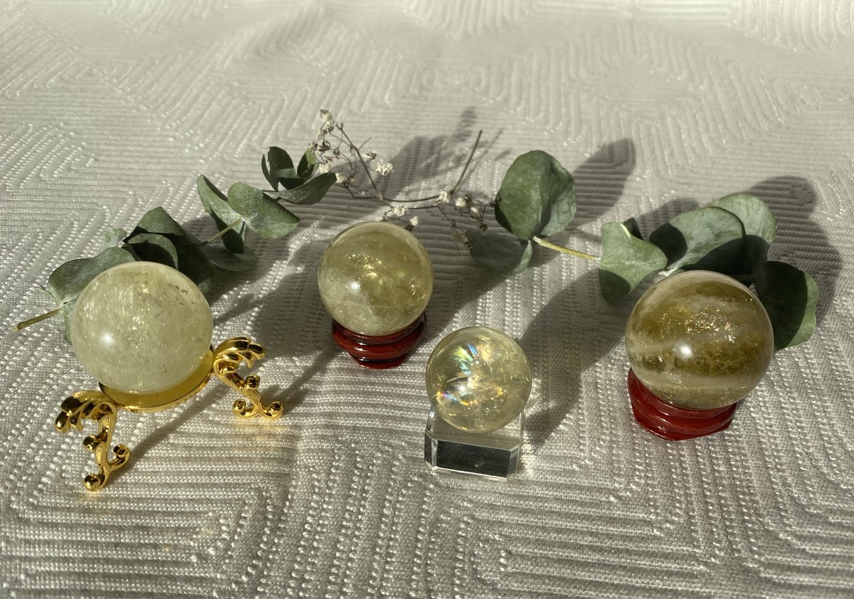 norikocrystals's tweet photo. BIG NEWS! We’ve opened our Etsy shop!✨ It’s linked in our bio with some stunning, rainbow-filled crystals available now - including these gorgeous citrine spheres 🌈🤩🙌🏼 Each one has rainbows! RT to spread the news 💛 https://t.co/xbImCKSSqi