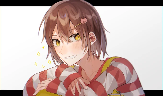 「にっ!!」 