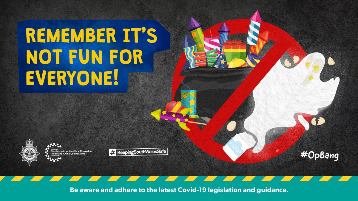 swpolice's tweet image. Happy Halloween! 🎃👻

But please also remember: it’s #NotFunForEveryone.

Our officers will be out and about tackling anti-social behaviour. 👮‍♀️👮‍♂️

#KeepingSouthWalesSafe

^hs
